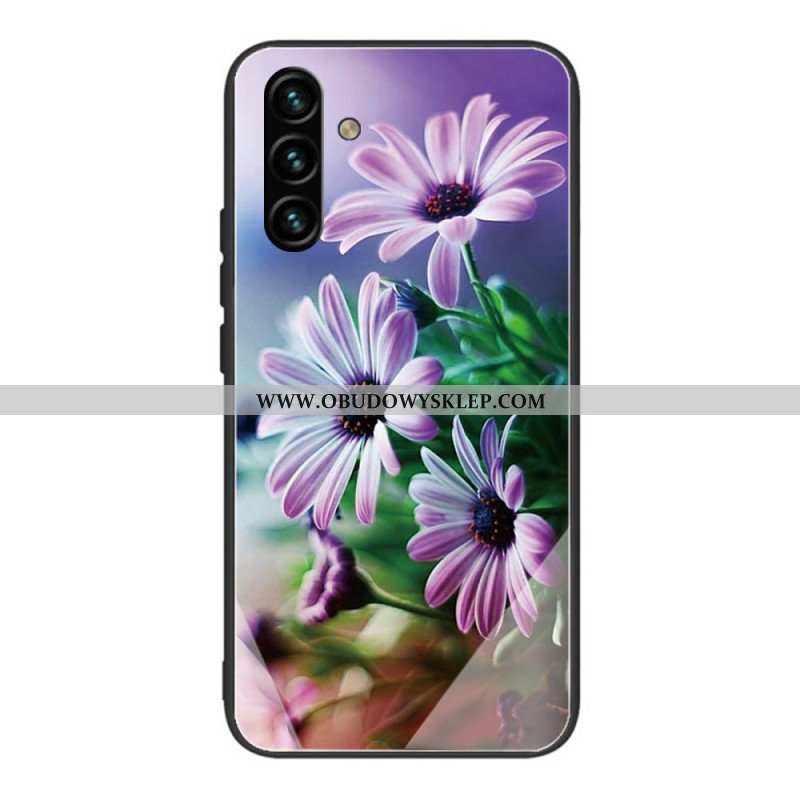 Etui do Samsung Galaxy A13 5G / A04s Kwiaty Ze Szkła Hartowanego