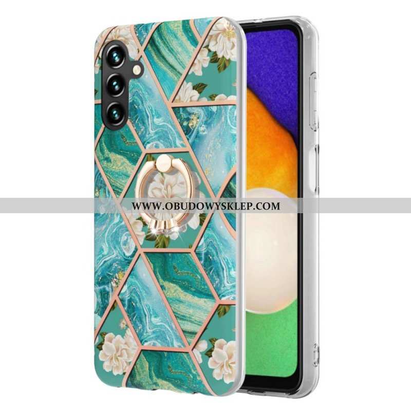 Etui do Samsung Galaxy A13 5G / A04s Marmur Ze Wspornikiem Pierścienia