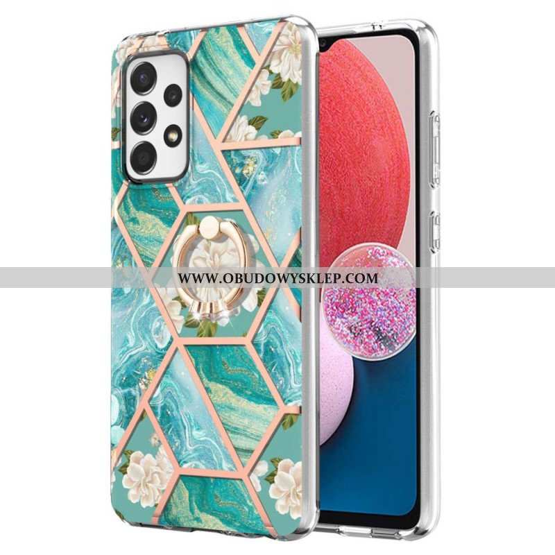 Etui do Samsung Galaxy A13 Kwiaty Wspornika Pierścieniowego