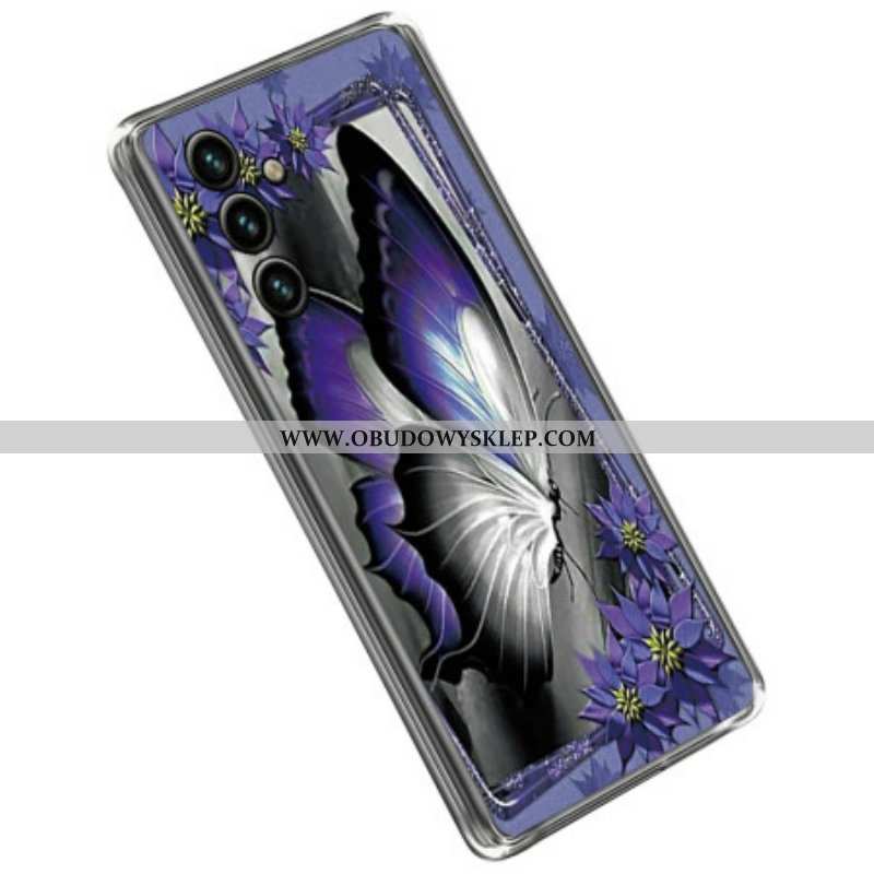 Etui do Samsung Galaxy A14 / A14 5G Fioletowy Motyl