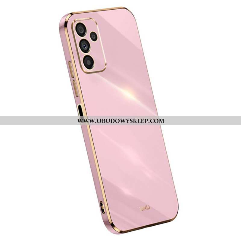 Etui do Samsung Galaxy A14 / A14 5G Silikonowe Złote Krawędzie