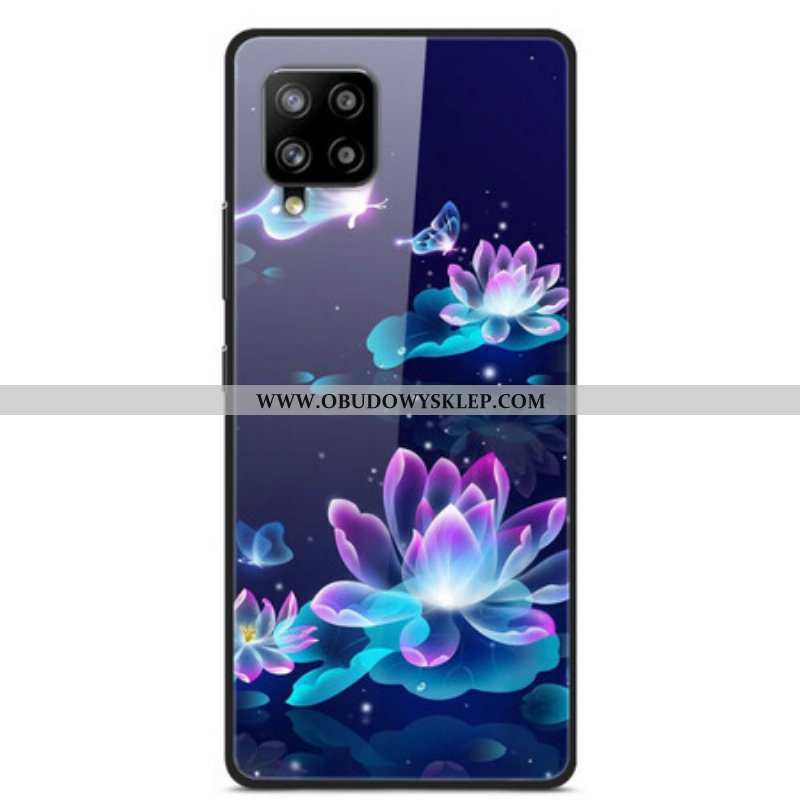 Etui do Samsung Galaxy A42 5G Lilie Wodne Ze Szkła Hartowanego