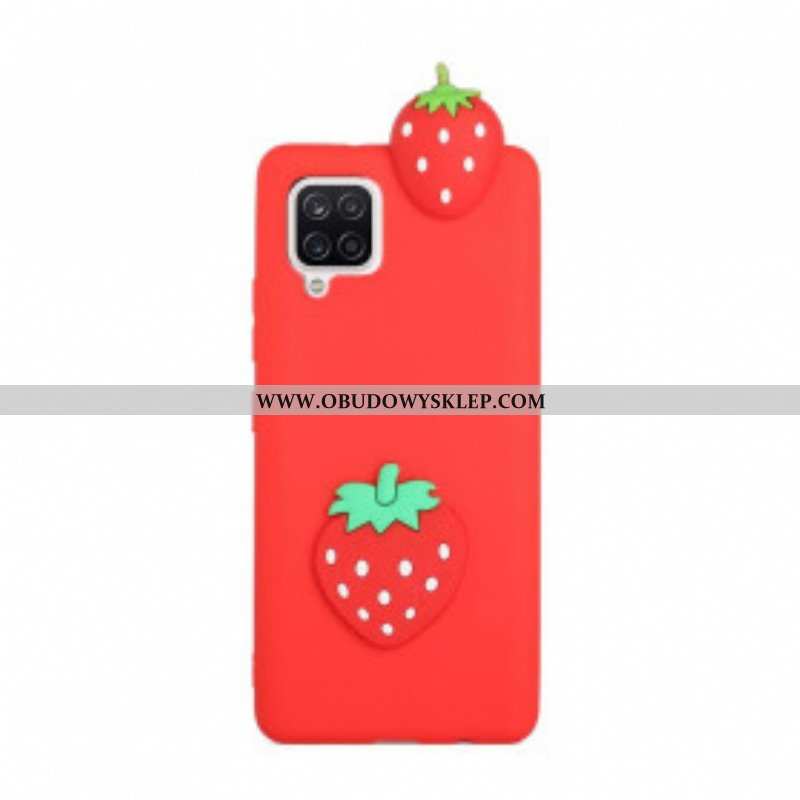 Etui do Samsung Galaxy A42 5G Truskawka 3d