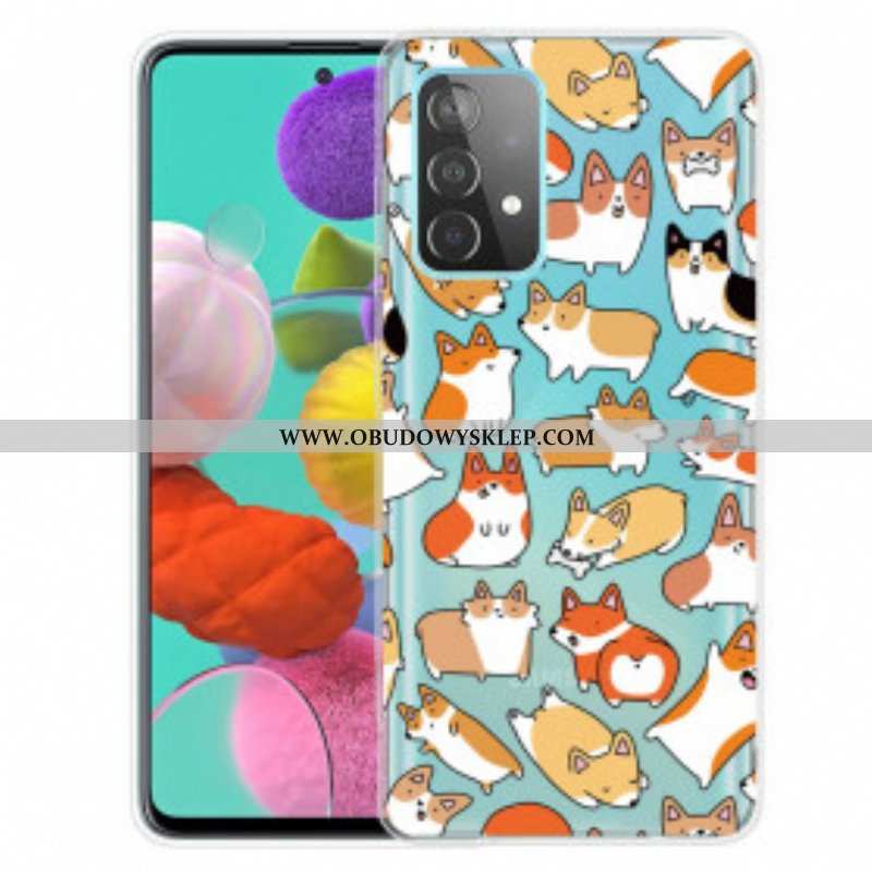 Etui do Samsung Galaxy A52 4G / A52 5G / A52s 5G Bezszwowe Wiele Psów