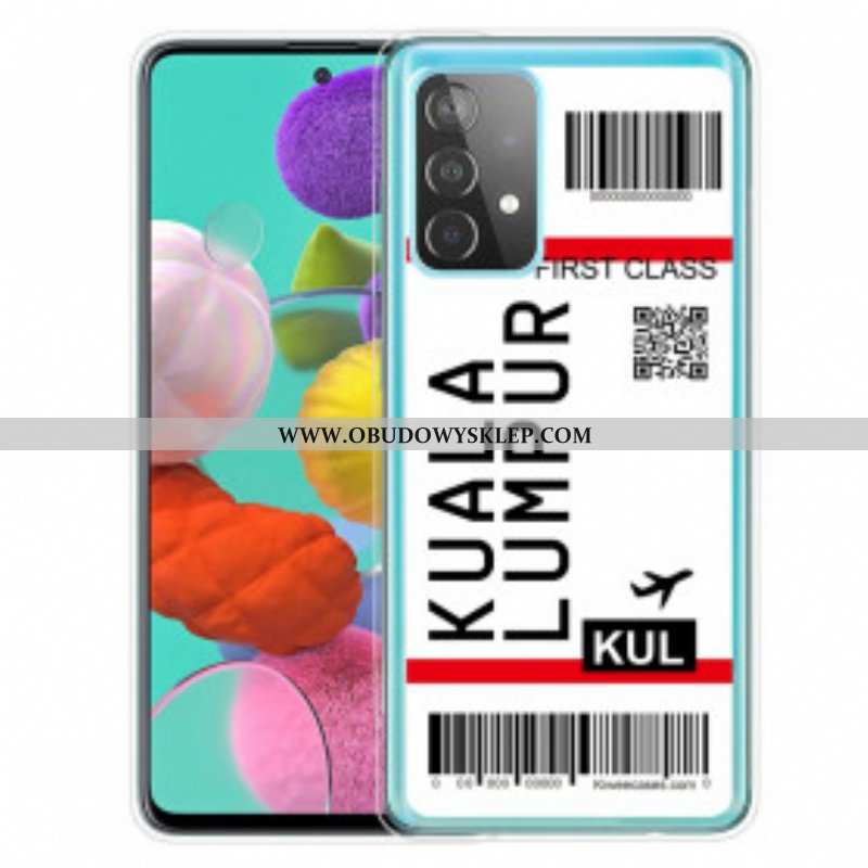 Etui do Samsung Galaxy A52 4G / A52 5G / A52s 5G Karta Pokładowa Do Kuala Lumpur