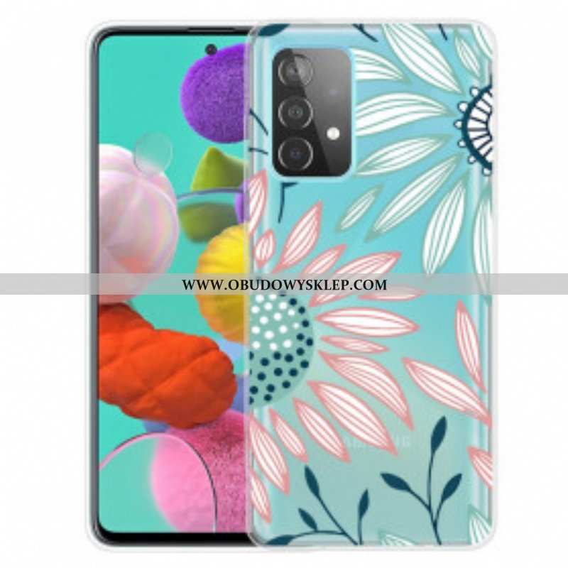 Etui do Samsung Galaxy A52 4G / A52 5G / A52s 5G Przejrzysty Jeden Kwiat