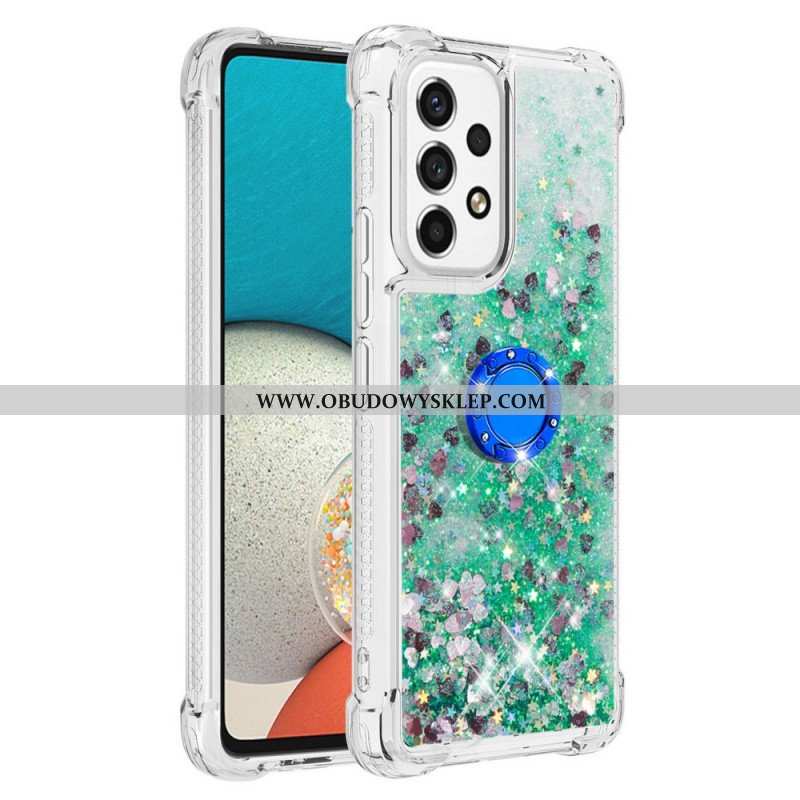 Etui do Samsung Galaxy A53 5G Cekiny Z Podparciem Pierścienia