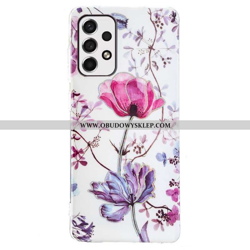 Etui do Samsung Galaxy A53 5G Marmurkowe Kwiaty