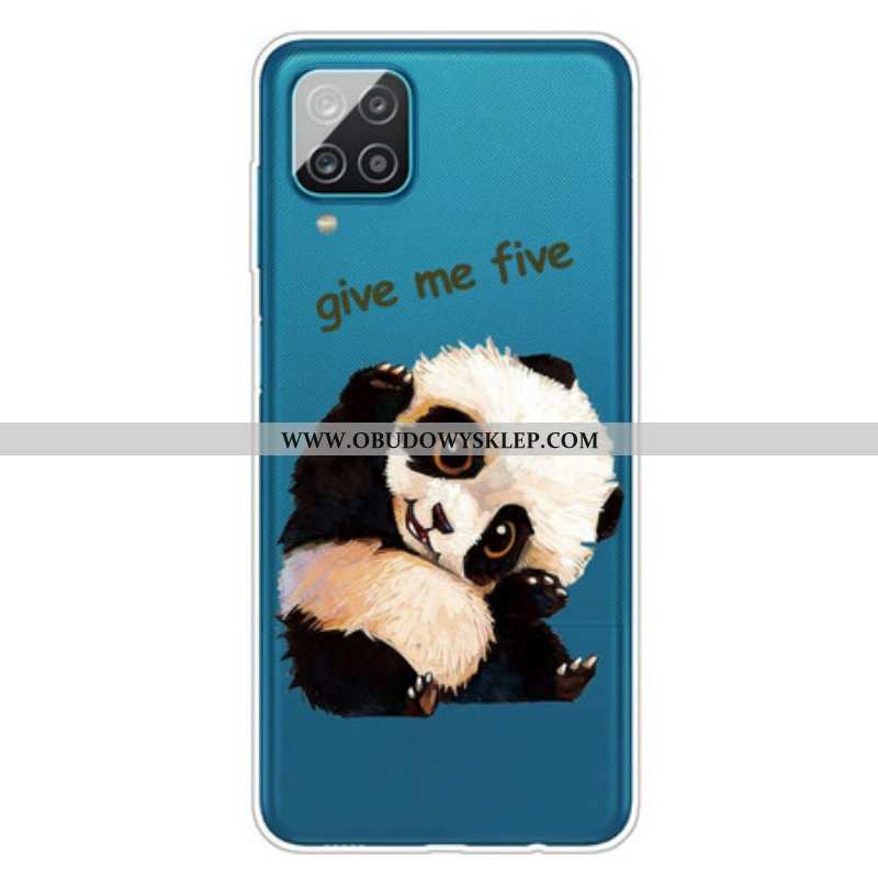 Etui do Samsung Galaxy M12 / A12 Bezszwowa Panda Daje Mi Pięć