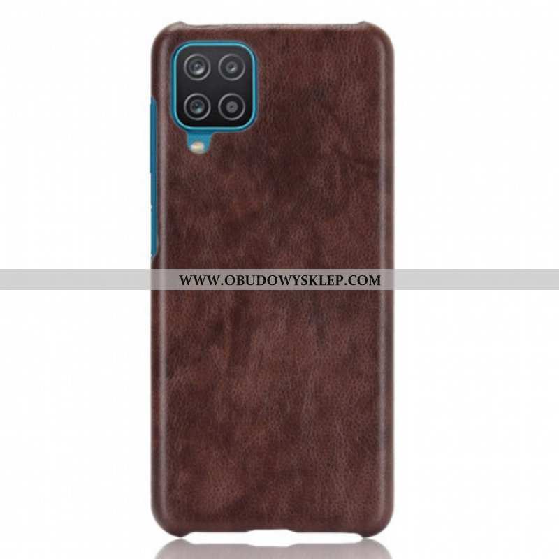 Etui do Samsung Galaxy M12 / A12 Efekt Skóry Liczi