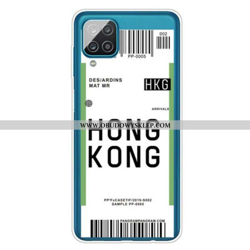 Etui do Samsung Galaxy M12 / A12 Karta Pokładowa Do Hongkongu