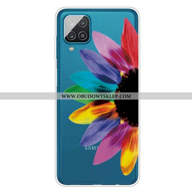 Etui do Samsung Galaxy M12 / A12 Kolorowy Kwiat