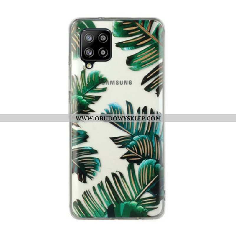 Etui do Samsung Galaxy M12 / A12 / Przejrzyste Zielone Liście