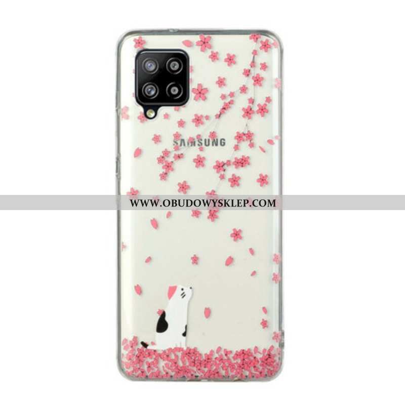 Etui do Samsung Galaxy M12 / A12 Płatki I Kot