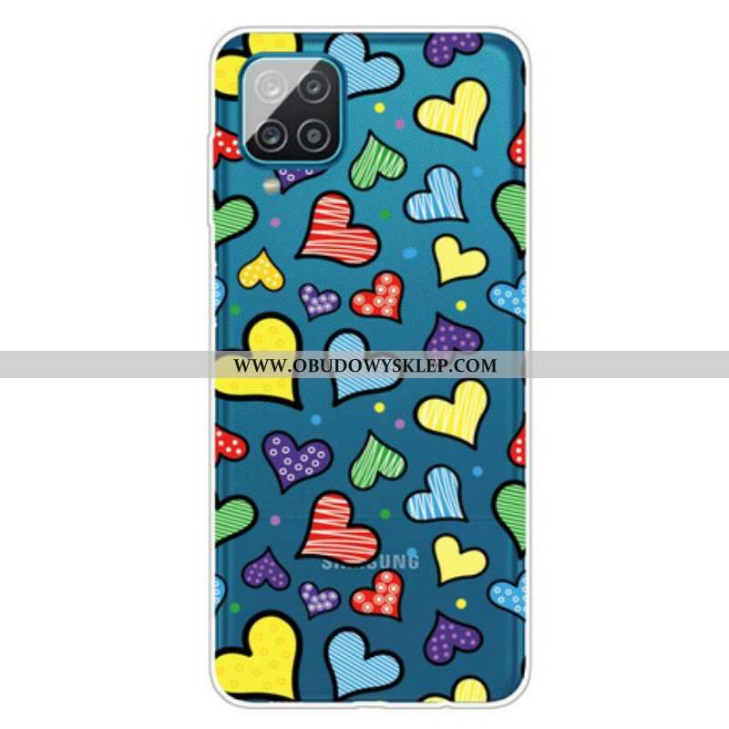 Etui do Samsung Galaxy M12 / A12 Stubarwni Serca