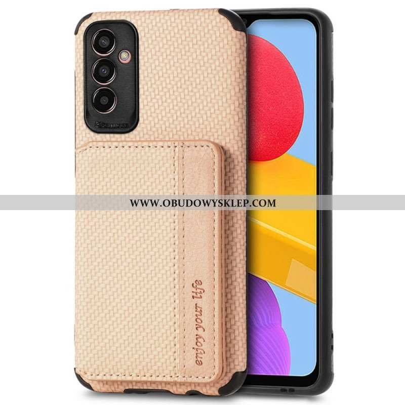 Etui do Samsung Galaxy M13 Portfel Portfel Z Włókna Węglowego I Magnesu