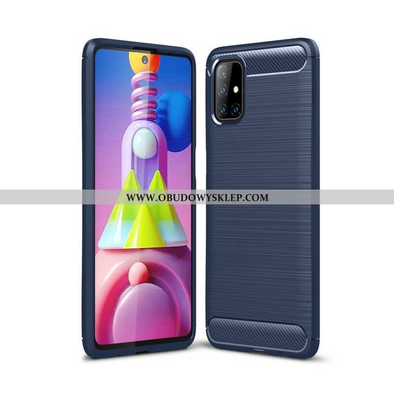 Etui do Samsung Galaxy M51 Szczotkowane Włókno Węglowe