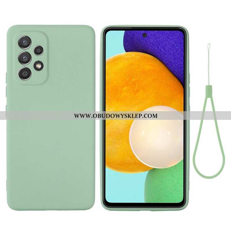 Etui do Samsung Galaxy M53 5G Płynny Silikon Ze Smyczą