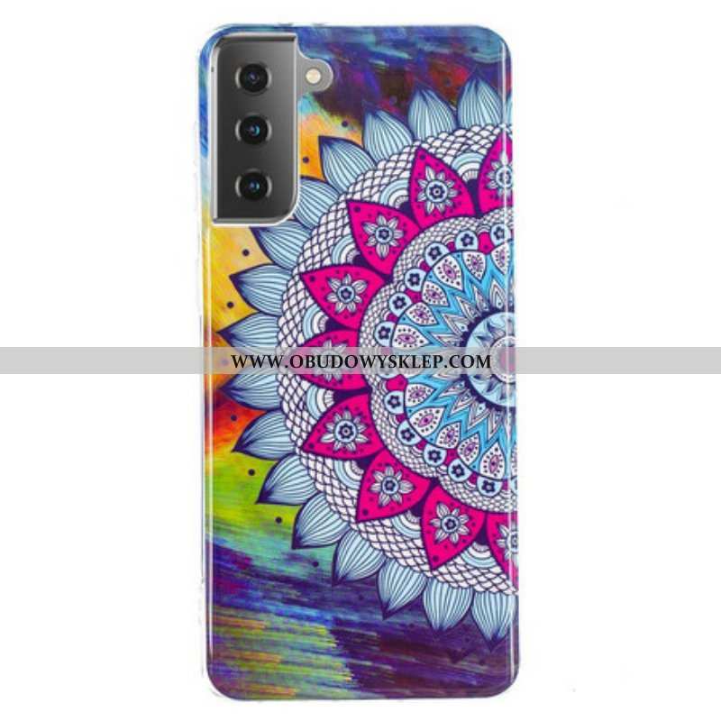 Etui do Samsung Galaxy S21 5G Fluorescencyjna Kolorowa Mandala