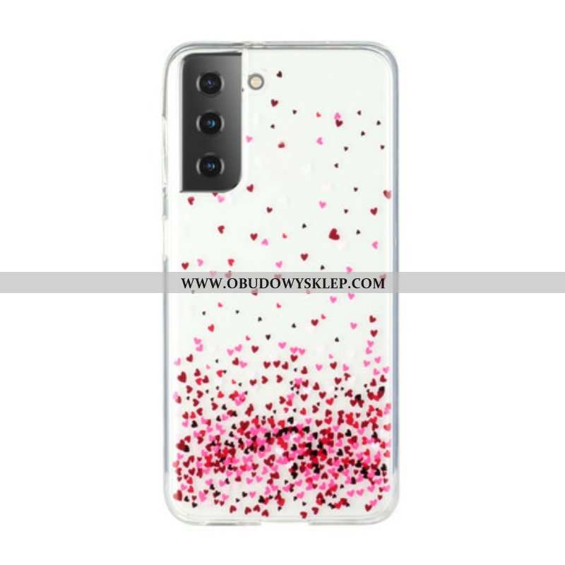 Etui do Samsung Galaxy S21 Plus 5G Bezszwowe Wiele Czerwonych Serc