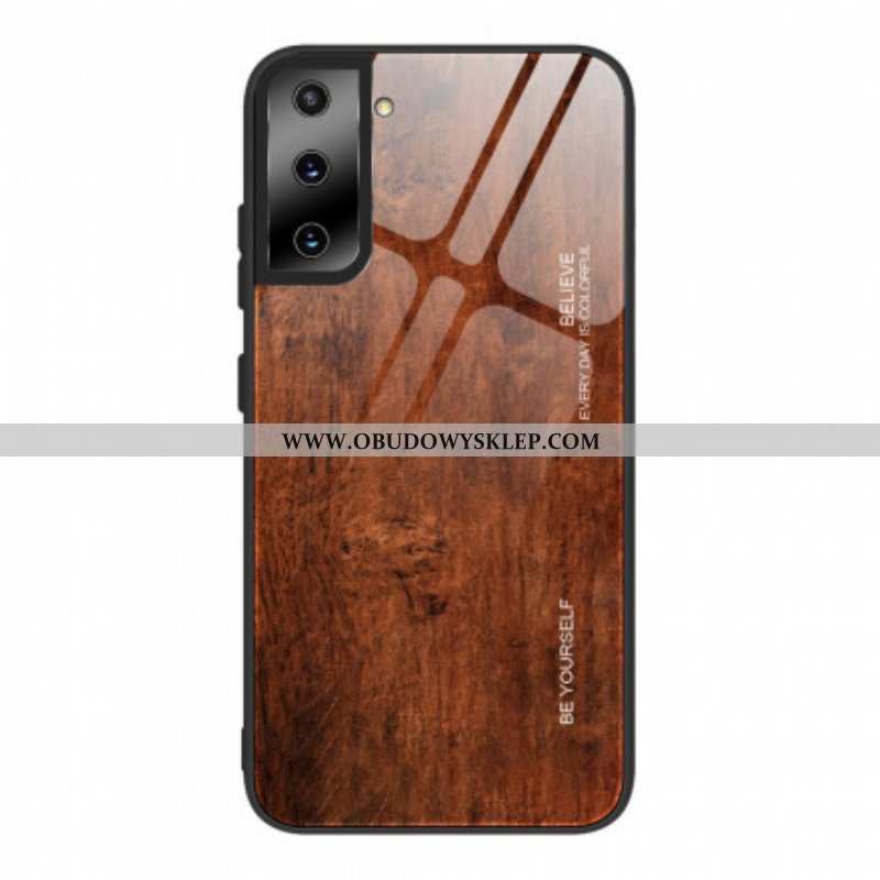 Etui do Samsung Galaxy S21 Plus 5G Szkło Hartowane W Stylu Drewna