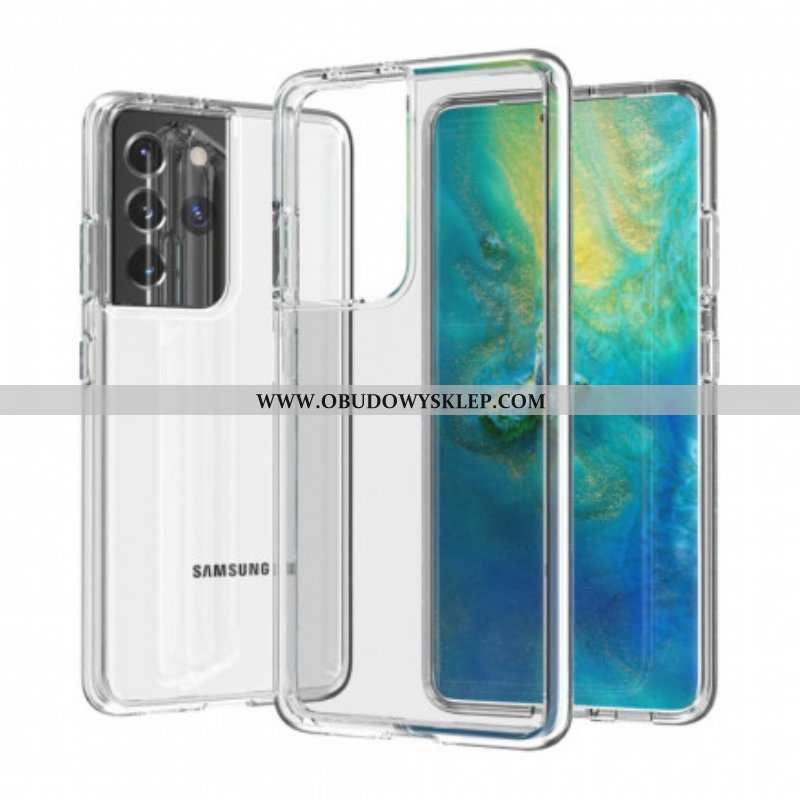 Etui do Samsung Galaxy S21 Ultra 5G Kolorowy Przezroczysty