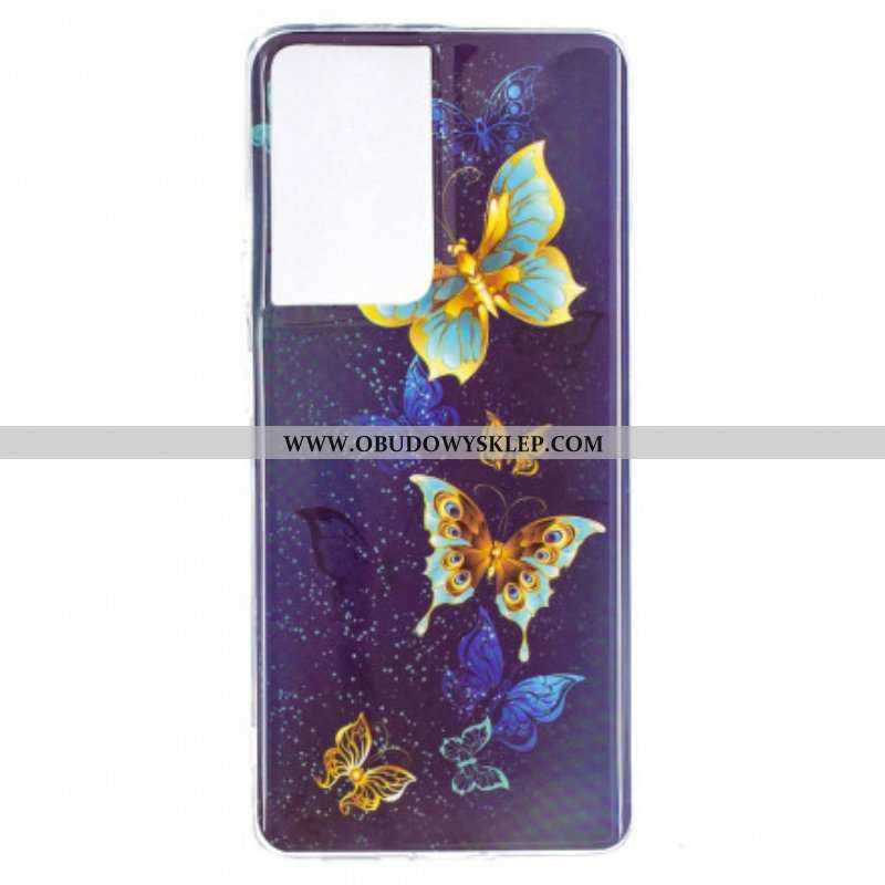 Etui do Samsung Galaxy S21 Ultra 5G Seria Fluorescencyjnych Motyli