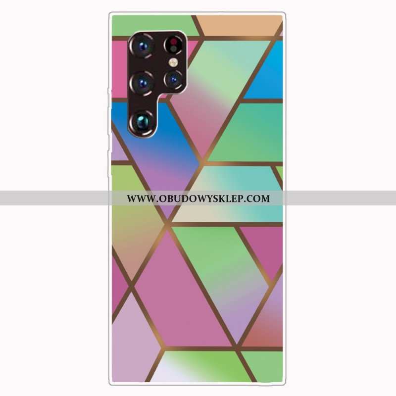 Etui do Samsung Galaxy S22 Ultra 5G Geometryczny Marmur