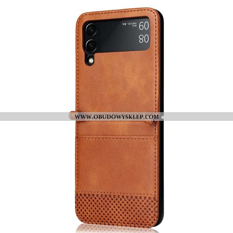 Etui do Samsung Galaxy Z Flip 3 5G Etui Folio Etui Na Karty W Stylu Vintage Ze Skóry