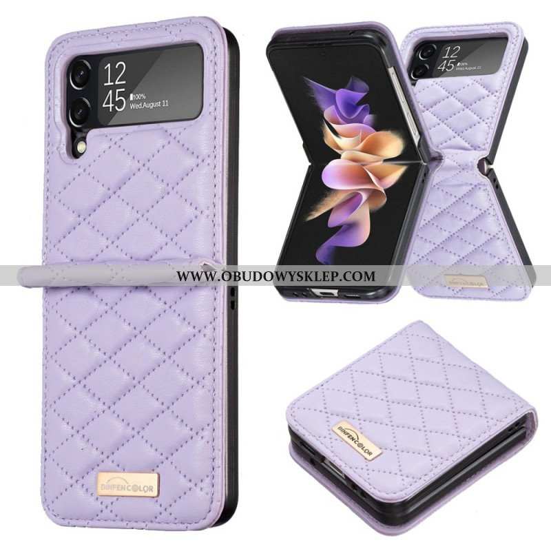 Etui do Samsung Galaxy Z Flip 4 Etui Folio Kolor Pikowany Binfen