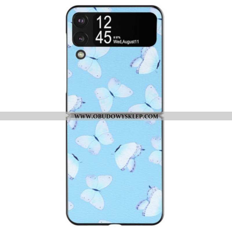 Etui do Samsung Galaxy Z Flip 4 Etui Folio Motyle Ze Sztucznej Skóry