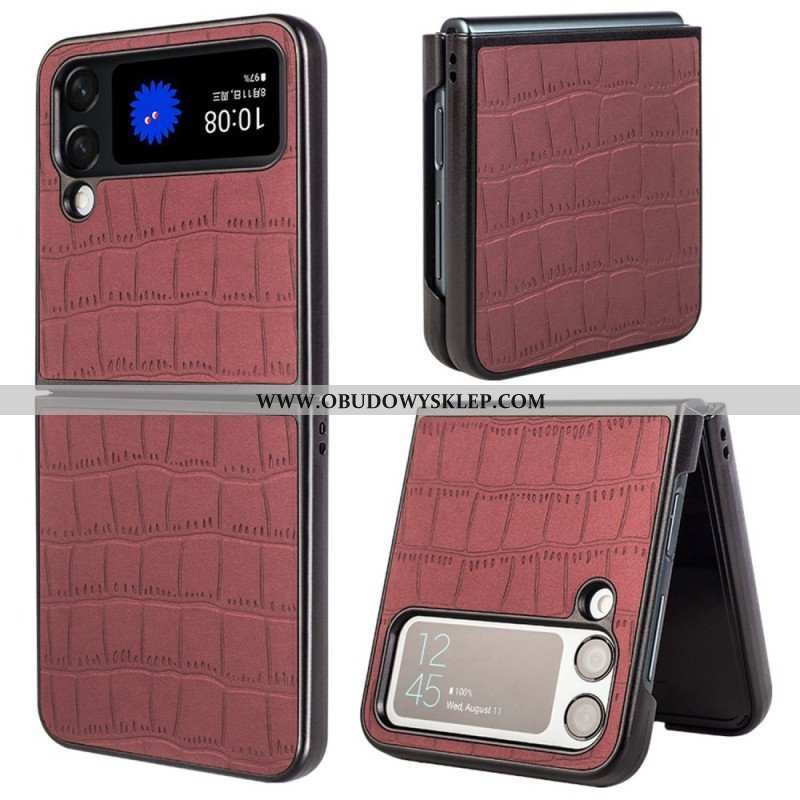 Etui do Samsung Galaxy Z Flip 4 Etui Folio Styl Skóry Krokodyla