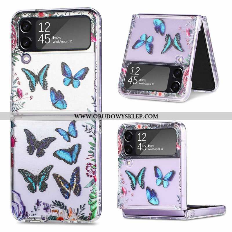 Etui do Samsung Galaxy Z Flip 4 Etui Folio Wiele Motyli