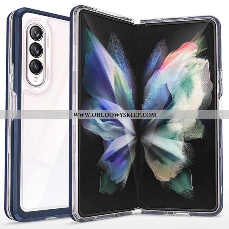 Etui do Samsung Galaxy Z Fold 3 5G Przezroczyste Hybrydowe Kolorowe Krawędzie