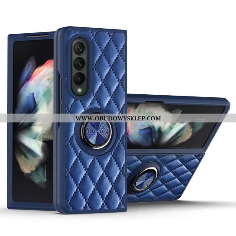 Etui do Samsung Galaxy Z Fold 3 5G Wyściełane Wsparciem Pierścienia