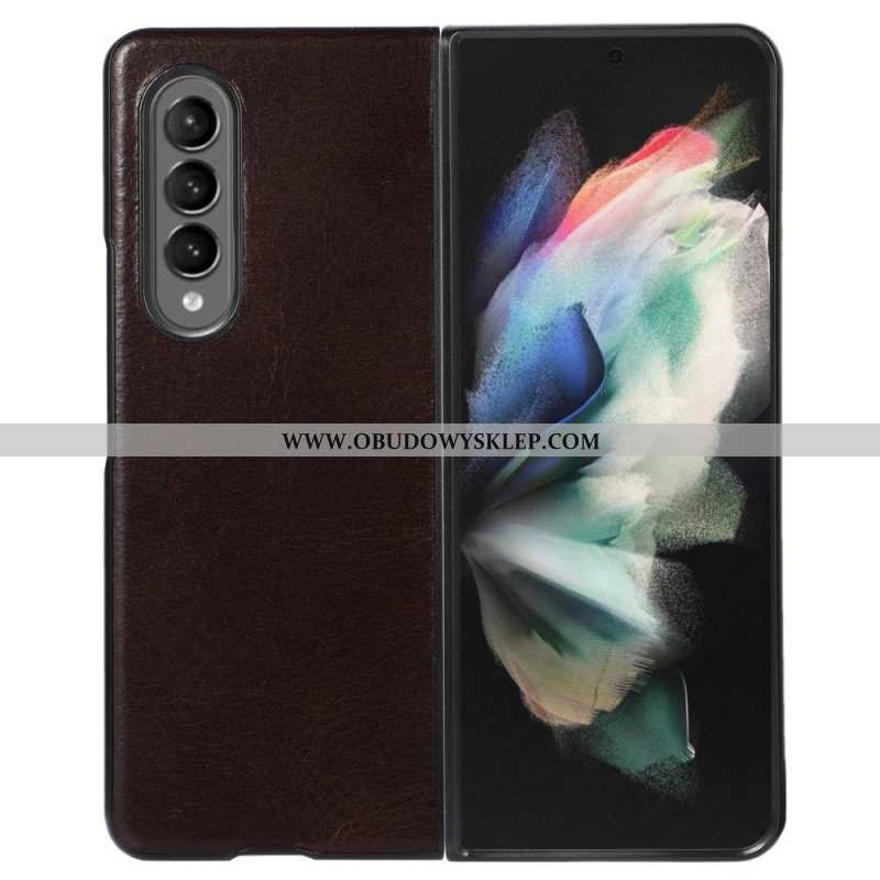 Etui do Samsung Galaxy Z Fold 4 Klasyczna Oryginalna Skóra Bydlęca