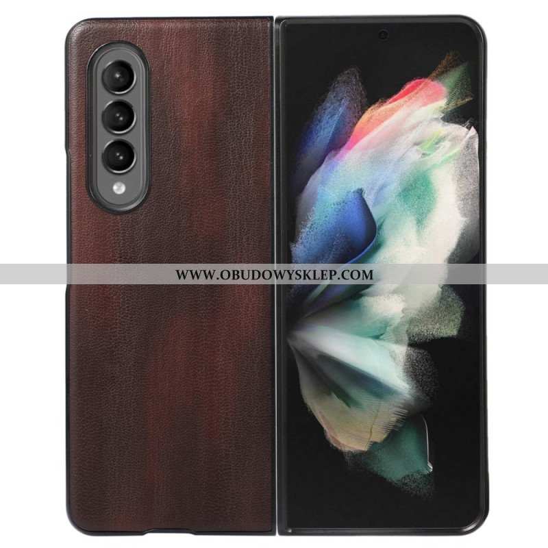 Etui do Samsung Galaxy Z Fold 4 Sztuczna Postarzana Skóra