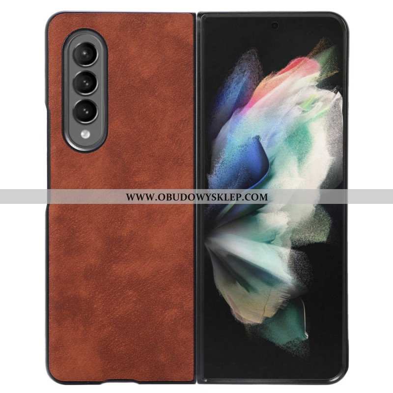 Etui do Samsung Galaxy Z Fold 4 Tekstura Skóry Ze Sztucznej Skóry