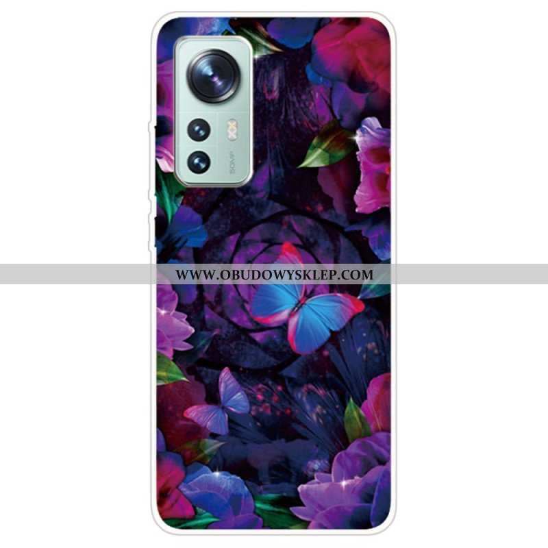 Etui do Xiaomi 12 Pro Silikonowe Motyle