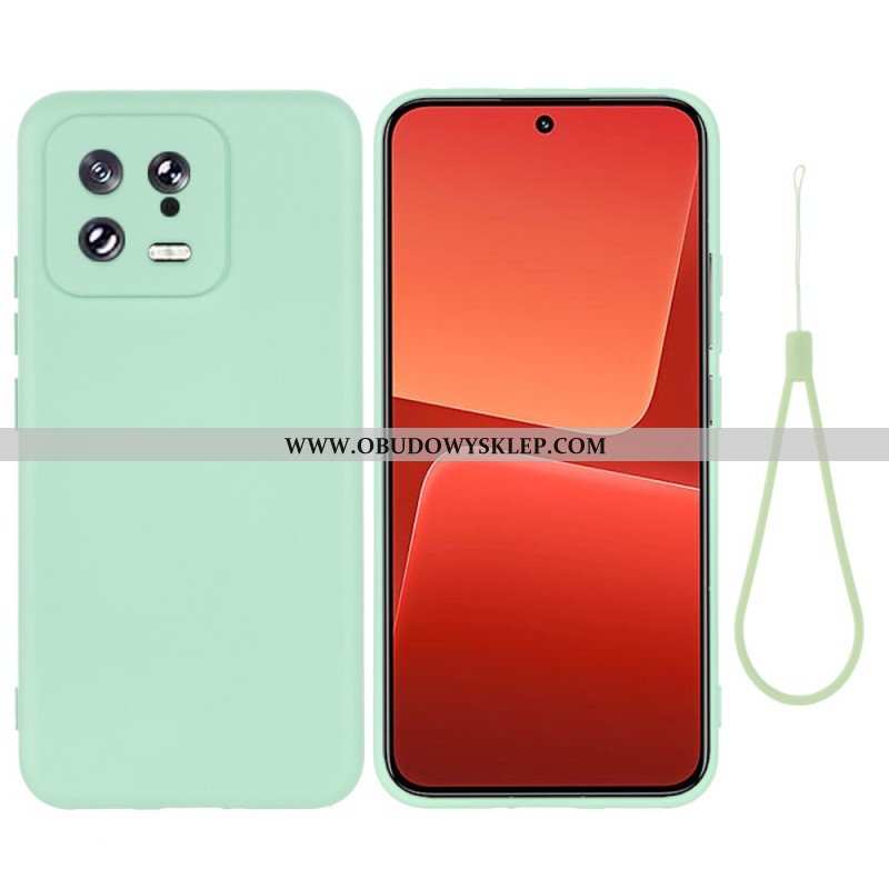 Etui do Xiaomi 13 Płynny Silikon Ze Smyczą