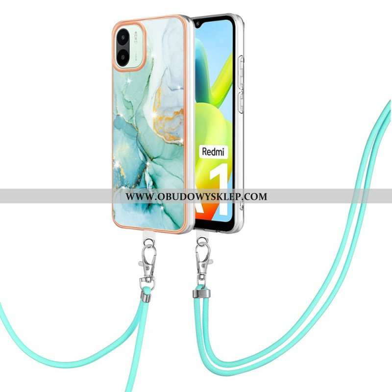 Etui do Xiaomi Redmi A1 ze Sznurkiem Sznurek W Stylu Marmuru