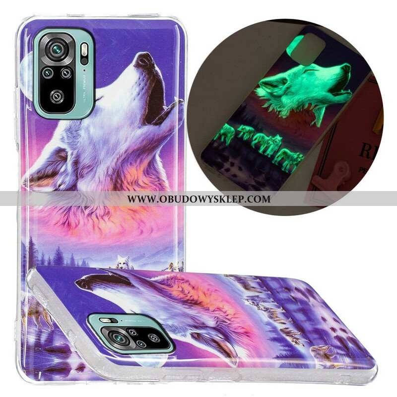 Etui do Xiaomi Redmi Note 10 / 10S Seria Fluorescencyjnych Wilków