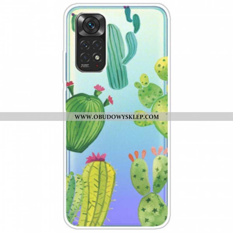 Etui do Xiaomi Redmi Note 11 / 11S Akwarela Kaktusy