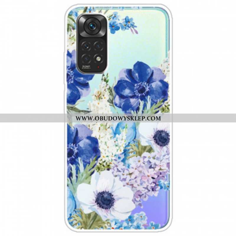 Etui do Xiaomi Redmi Note 11 Pro / 11 Pro 5G Akwarela Niebieskie Kwiaty