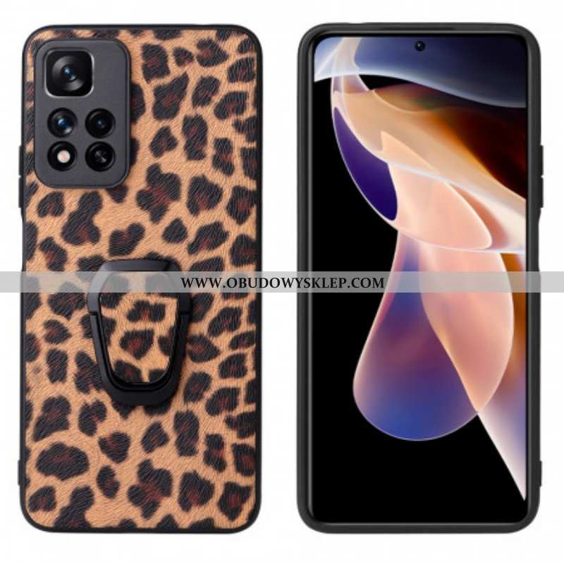 Etui do Xiaomi Redmi Note 11 Pro Plus 5G Wsparcie Pierścienia W Stylu Lamparta