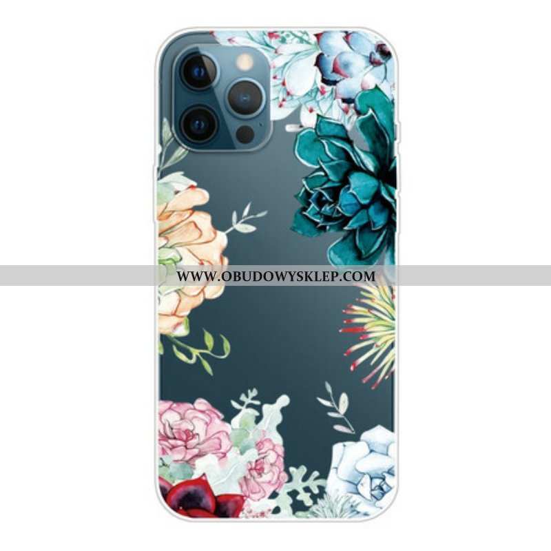 Etui do iPhone 13 Pro Akwarela Kwiaty Top