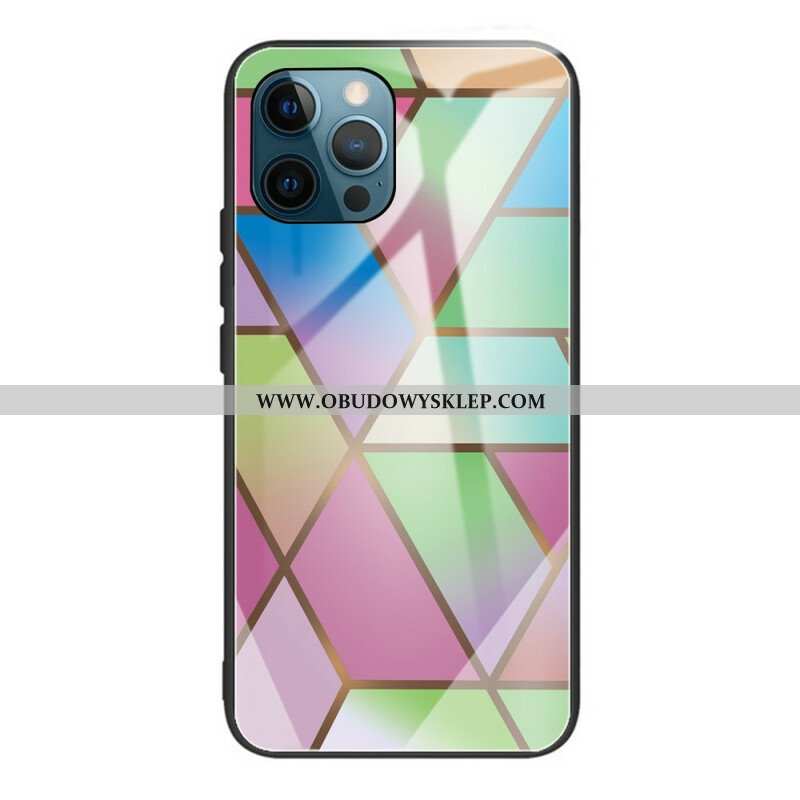 Etui do iPhone 13 Pro Geometria Marmurowe Szkło Hartowane