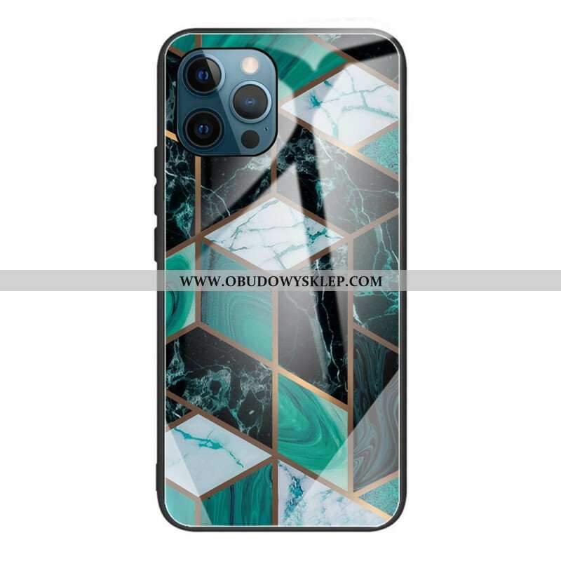 Etui do iPhone 13 Pro Max Geometria Marmurowe Szkło Hartowane