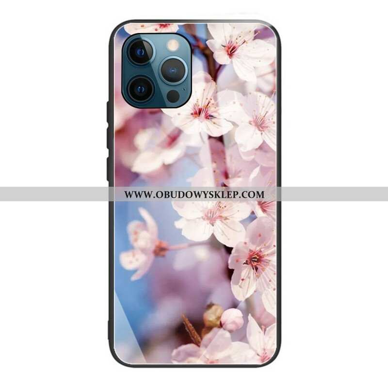 Etui do iPhone 13 Pro Max Realistyczne Kwiaty Ze Szkła Hartowanego