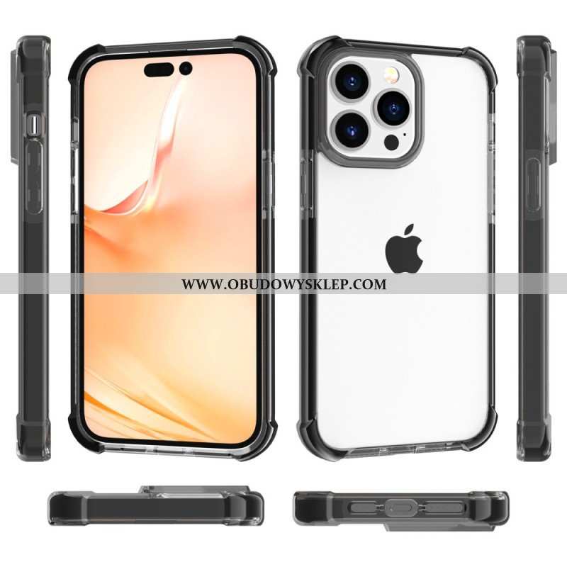 Etui do iPhone 14 Pro Max Przezroczyste Kolorowe Krawędzie